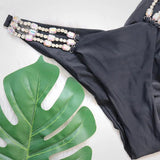 DEKA Women Diamond Bikini Set Brazilian Crystal Push Up String Bandage Swimwear Triangle Swimsuit Thong Biquini Beachwear
