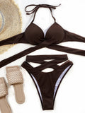 Sexy Underwired Bra Cup Female Swimsuit High Waist Bikini Women Swimwear Two-pieces Bikini set Push Up Bathing Suit Swim Lady