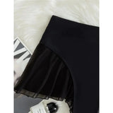 New Sexy Ruffled Mini MIcro Thong Bikini Bottom Swim Brief Women Swimwear Female Bather Brazilian Tanga Panties Underwear V4267