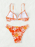 Strappy Underwire Bikinis 2025 Printed Floral Swimwear Female Sexy Swimsuit Women Bathers Bathing Swimming Swim Suit Beachwear