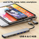 5Gbps USB 3.0 HUB USB C HUB USB C Docking Station High Speed Transmission OTG Adapter Splitter TYPE-C HUB For Laptop Macbook