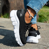 Orange Breathable Knitted Sneakers Women Comfort Slip On Mesh Sport Shoes Woman Plus Size 43 Thick Bottom Vulcanized Shoes Mujer