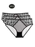 Hip-Hugging Panties, Feminine Butt-Lifting Briefs, Mid-Waist Ultra-Thin Lace Panties, Sexy Hollow-Out Panties