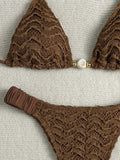 2026 Wrinkled Crinkled Halter Beads Bikini Women Swimwear Female Swimsuit Two-pieces Bikini Set Bather Bathing Suit Swim Lady