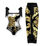 2026 High Quality Double-sided Printed Push Up Women Bikini Set Printed Strappy Bandage Swimwear Brazilian Biquini Bathing Suit