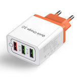 4 USB 45W USB Charger Fast Charge QC 3.0 Wall Charging For iPhone 12 11 Samsung Xiaomi Mobile 4 Ports EU US Plug Adapter Travel