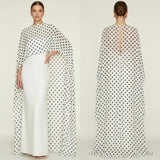 Women's Sheer Chiffon Cape Bat Sleeve Floor Length Shawl Elegant Cover Up Tops Party Evening Cape Blouse f