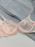 Women's Sexy Embroidered Lace Underwear With Steel Rims Push Up Breathable And Comfortable Close Fitting Underwear Set YS2864