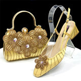 Doershow Italian Shoe and Bag Set New 2025 Women Shoes and Bag Set In Italy GREEN Italian Shoes with Matching Bag HW1-1