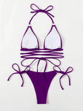 Sexy Micro Bikini 2025 Criss Cross Swimwear Bandage Woman Swimsuit Female Thong Bikinis Set 2 Piece Women Bathing Suit Beachwear