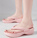 Thick Sole Wedges Flip Flops For Women 2025 Summer Clip  Platform Sandals Woman Non-slip Beach Slippers Girls Outdoor Slides