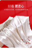 Mother's Day gifts for spring and summer high-quality pajamas, plum blossom white ice silk pajamas, women's summer home wear