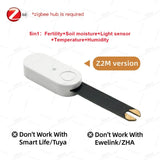 Zigbee Soil Moisture Tester Meter Tuya Smart Life Hygrometer Temperature Soil Fertility Sensor For Z2M Automation Irrigation