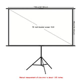 Single triangle bracket projection screen, easy to install, suitable for projection use in bedrooms, offices and other occasions