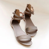 Summer Shoes Women's Sandals Big Size Genuine Leather Gold Flats Casual Beach Shoe White Gladiator Flip Flops Female Comfortable
