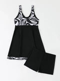 Printed Tankini 2026 Padded Swimsuit Women Shorts Swimwear Female Beach Dress Bathers Bathing Swimming Swim Suit