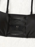 ZTVitality Black Sexy Push Up Bikini Set 2025 New Arrival Padded Mid Waist Hollow Out Swimsuit Women's Swimwear Summer Beachwear
