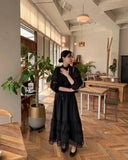 2026 French Retro Heavy Shirt Skirt Hollow Lace Balloon Sleeve Shirt + High Waist Belted Skirt Fashion Suit for Women