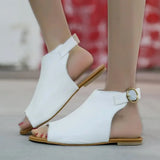 Shoes Women 2020 Summer Sandals Sapato Feminin Comfy PU Shopping Flat Sole Sandal For Women Shoes Peep Toe Sandalias Mujer NEW