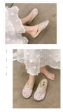 Breathable Mesh Linen Slippers For Women Summer Flat Shoes Anti-slip Female Indoor Outdoor Slides Office Lady Walking Sandals