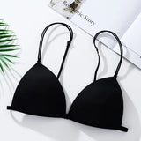 Comfort Strapless Bra for Small Bust Seamless Bralette Adjustable Anti-Peek Summer Wear Thin Back Design Women S-XL MOYISU
