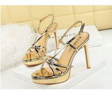 BIGTREE Classic Black Ankle Strap Stiletto Heels Round Toe Open Toe High Heels Women's Versatile Dress Shoesfor All Occasions