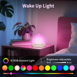 Sunrise Alarm Clock,White Noise Sound Machine Wake Up Light,30 Soothing Sounds,Dimmable Night Light for Heavy Sleeper Ideal Gift