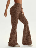 Seamless High-Waisted Flare Pants Autumn Winter Women Trousers Yoga Clothes Stretchy GYM Flare Leg Tummy Control Slim-Fit Pants