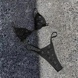 2025 Micro Bikini Halter Swimsuit For Women Sexy Swimwear Brazilian Bikini Set Thong Biquini Swim Suits Solid Beachwear Female