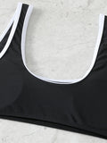 2026 Solid Sporty Two Piece Bikini Swimsuit Women Swimwear Female Bathers Bathing Swimming Swim Suit Beachwear