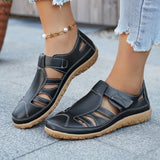 Women Casual Sandals Summer  Hollow Flat Sandals Comfortable Round Head Closed Toe Beach Shoes Sandalias De Mujer