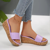 Fashion White Wedges Sandals Women Plus Size 43 Chunky Platform Slippers Woman Lightweight Peep Toe High Heel Sandals Female