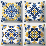 Four-Piece Tile Pattern Pillow Cover Set