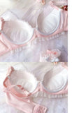 School! MOYISU Japanese Embroidery Bra Set Water Lace Thin Cup Push Up Small Chest Cute Bralette Top Teen Girls AU Summer Sale
