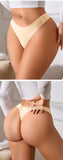 Girls Briefs Seamless Women Panties Sexy G String Ice Silk Underwear T Back Sports Yoga Thong Traceless Plus Size S-XL