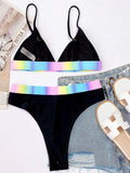 3 Colors Sexy Bikini Women Patchwork Small Floral Print High Waist Swimwear Swimsuit Bikinis Set Bathing Suit Biquinis Feminino