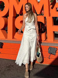 Foridol White One Shoulder Autumn Cotton Dress Women Winter Casual Dress Vestidos Maxi New Embroidery Boho Beach Dress Holiday