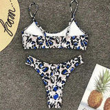 14 Color S - XL Sexy Leopard Bikini Women Swimwear Female Swimsuit Two-Pieces Bikini Set Brazilian Bather Bathing Suit Swim V871