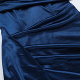 Elegant Strapless Solid Evening Gown Chic Satin Corset Dress for Women V-neck Split Blue Long Dress Lady Summer Party Dress up