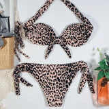 2026 Sexy Bikini Bandeau Women Dot Leopard Bowknot Swimwear Swimsuit Female Beach Bikinis Set Bathing Suit Trajes De Bano Mujer