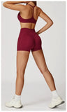 Women's Yoga 2-Piece Hip Lifting Tight Fitting Naked and Beautiful Back Set Outdoor Sports and Leisure Running Fitness Suit