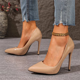2026 Plus Size 45 Summer Elegant White Stiletto Pumps Pink Sexy Pointy Toe Thin High Heels Shoes Women Black Office Lady Shoes