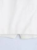 Foridol White Cotton Linen Long Pants Set Sleeveless Vest Pants Suit Office Lay Autumn Summer Wide Leg Casual Fashion Set Outfit