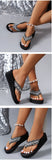 2025 Women Beach Flip Flops Summer Wedges Shoes Bling Rhinestone Soft EVA Girls Home Street Slippers Mid-heel Fashion Sandals