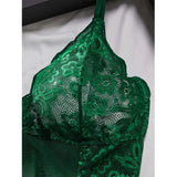 Summer Sleeping Skirt Sexy Lingerie Women See Through Sleepwear Thin Halter Nightdress And Thong Set Female Sexy Lace Nightgowns