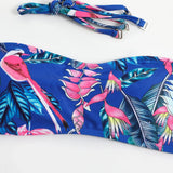 2025 Print Strapless Two Piece Bikini Set Women Swimwear Female Swimsuit Bathers Bathing Swimming Suit Beachwear Summer