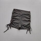 High-Waisted Women's Yoga Fitness Shorts Sexy Drawstring Tied Three-Part Sports Hot Pants for Fitness And Exercise