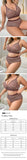Women’s Sexy Leopard Print Lingerie Set, Plus Size Color Block Minimizer Bra, Supportive Side-Smoothing Underwear