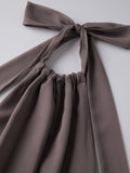 Women's Summer Solid Color/Dot Print Halter Tops Stylish Layered Asymmetrical Handkerchief HemSleeveless Vest