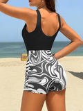 2026 Patchwork Sleeveless Swimsuit Women One Piece Swimwear Female Bathers Bathing Swimming Swim Suit Summer Beachwear